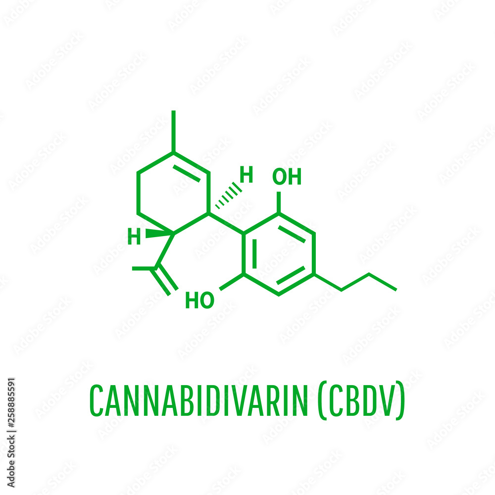 Cannabidivarin CBDV . Plants with relatively high levels of CBDV Cannabidivarin CBDV . Plants with relatively high levels of CBDV
