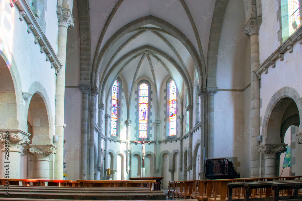 Châteauneuf du Faou. Chœur de la chapelle Notre-Dame des Portes. Finistère. Bretagne	
