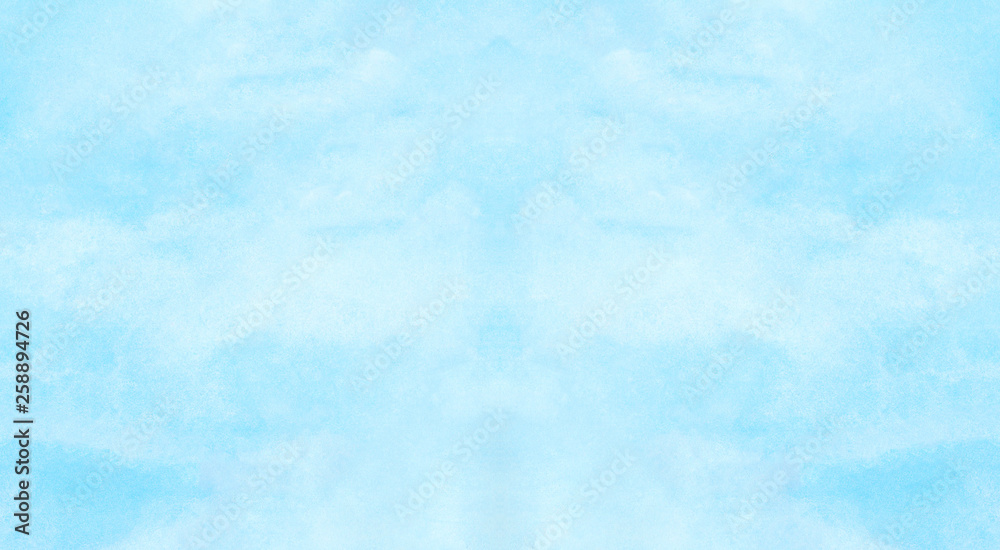 Fototapeta Efekt turkusowy kolor kreatywny mokry atrament tło akwarela. Jasne błękitne niebo ilustracja rama odcienie. Grunge aquarelle malowane papier teksturowane płótno dla rocznika projekt, karta zaproszenie, szablon