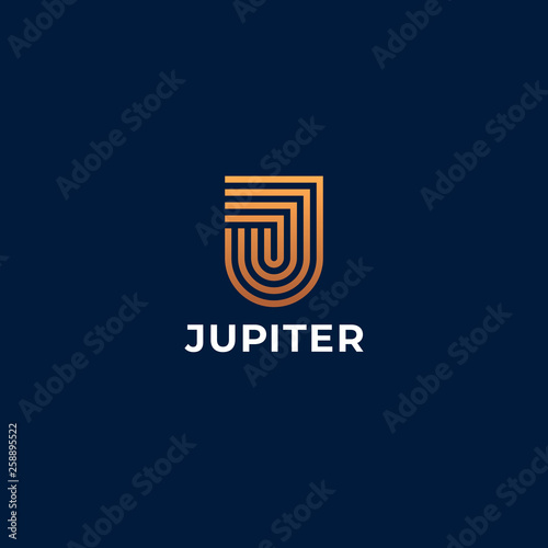 J Logo Abstract Letter J Logotype Creative Minimalism Logotype Universal Modern Geometric Linear Logo Idea Stock Vector Adobe Stock