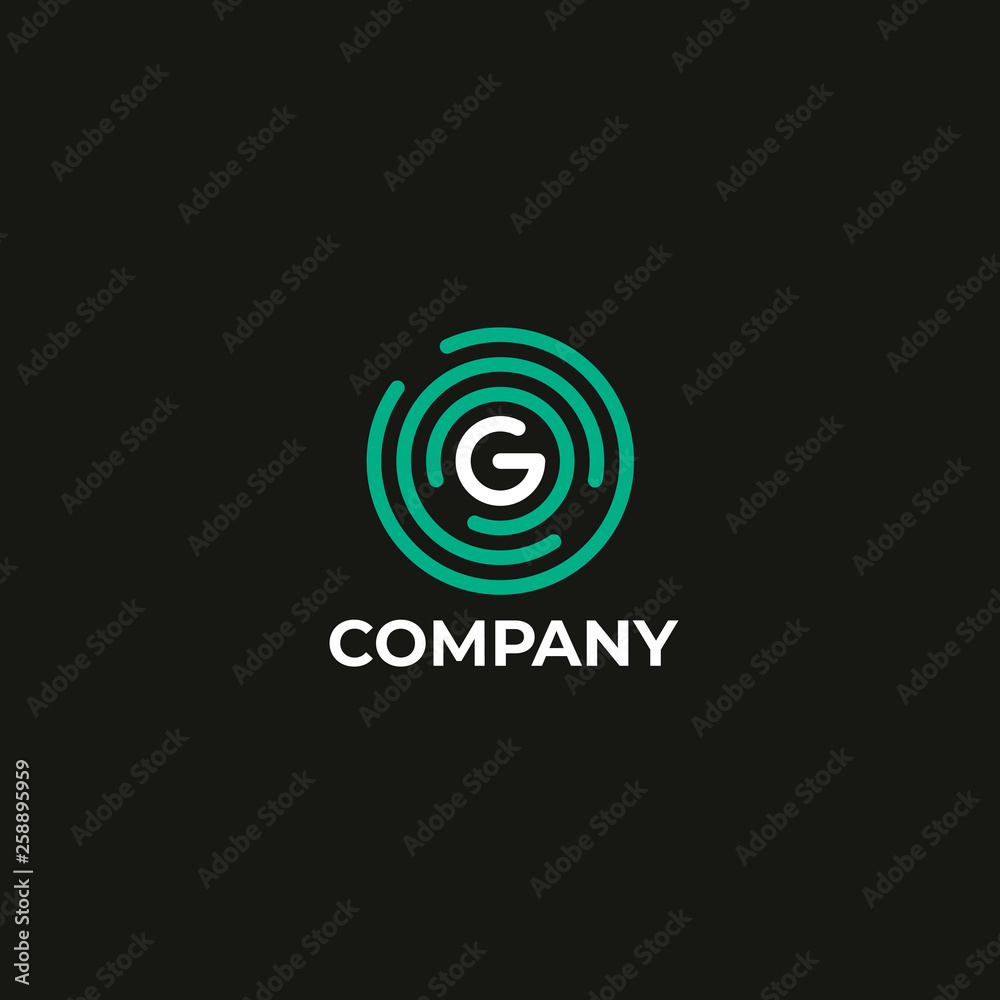 Letter G Logo Icon Design Template. Technology Abstract Line Connection Circle Vector Logotype