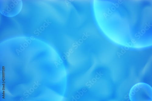 Soap Bubbles Pattern on Light Blue Soapy Water Background