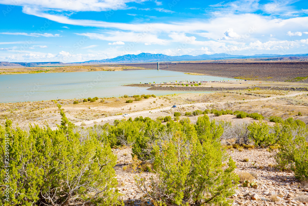 Cochiti Lake Recreation Area in New Mexico, Rio Grande, USA Cochiti Lake Recreation Area in New Mexico, Rio Grande, USA