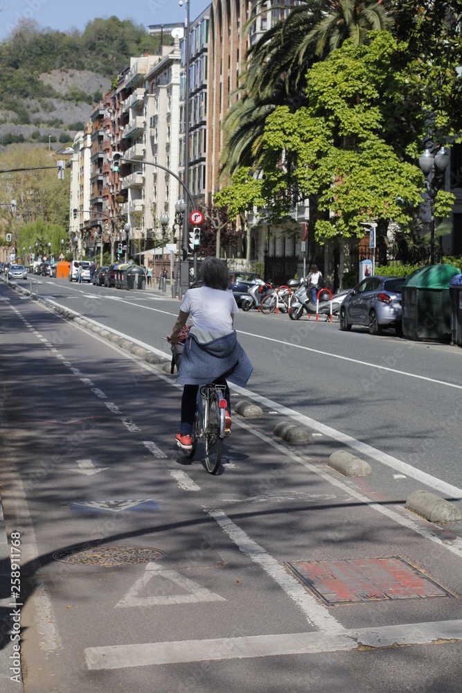 Biker in the town