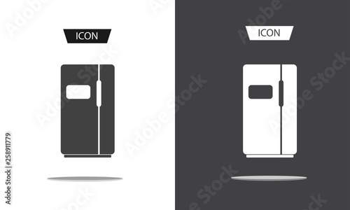 Refrigerator icon vector isolated on white background.