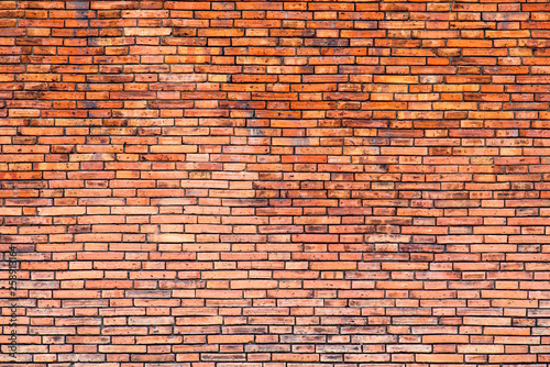 Pattern of orange old brick wall background.