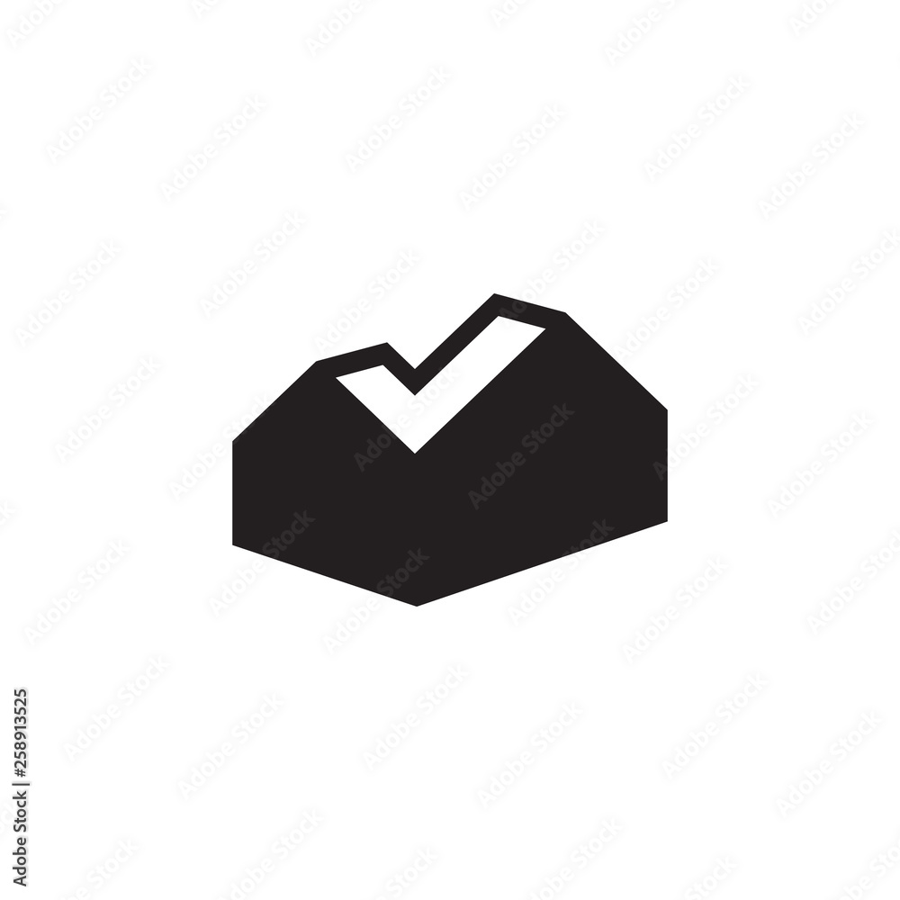 illustration logo from house or home with check list logo design concept illustration logo from house or home with check list logo design concept