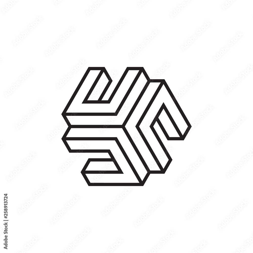 3D concept three letter C logo with cube shape logo design concept 3D concept three letter C logo with cube shape logo design concept