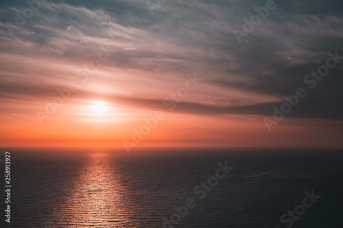 Orange sky at sunset © evannovostro
