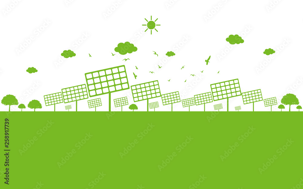 Green ecology City environmentally friendly 
