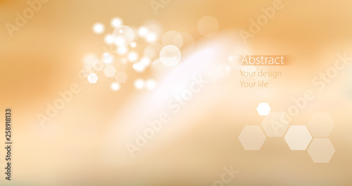 Golden abstract background in modern style. Blurred background.
