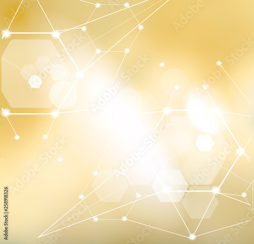 Golden abstract background in modern style. Blurred background.