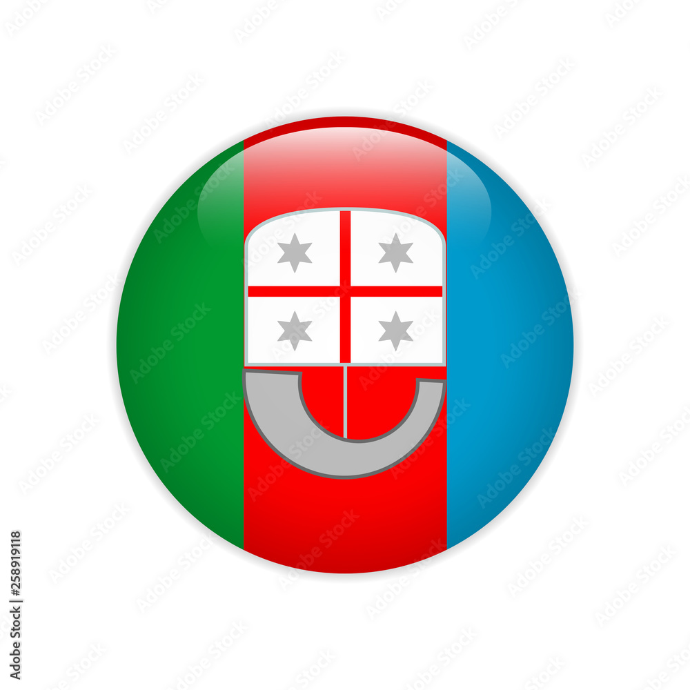 Obraz premium Flag Liguria button