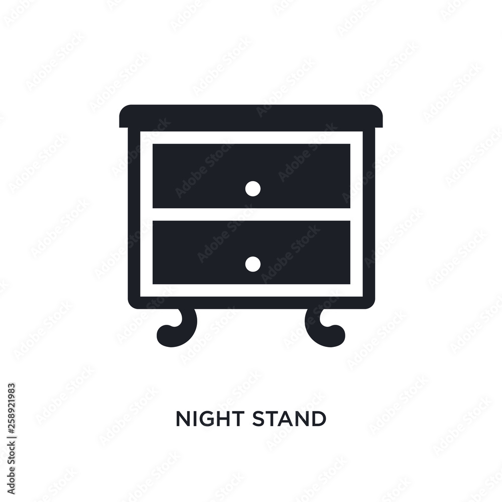 black night stand isolated vector icon. simple element illustration from furniture & household concept vector icons. night stand editable black logo symbol design on white background. can be use for black night stand isolated vector icon. simple element illustration from furniture & household concept vector icons. night stand editable black logo symbol design on white background. can be use for