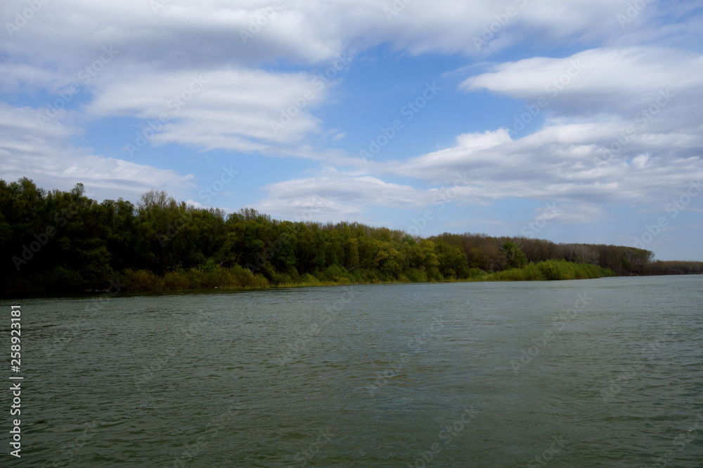 A serene spring day on the Danube River