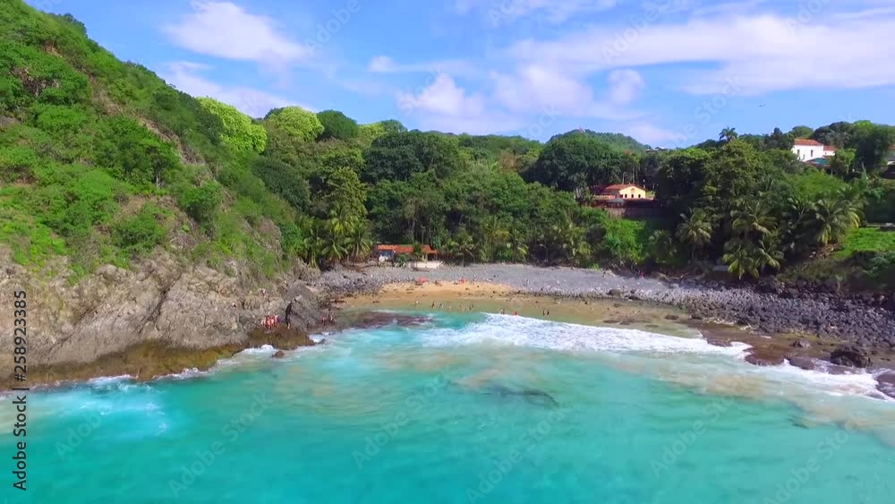 Beautiful beach in Brazil - Record by drone - Nice view Beautiful beach in Brazil - Record by drone - Nice view