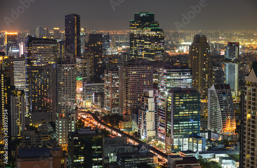 bangkok night building cityscape