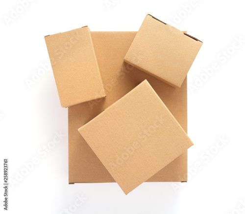 cardboard box on white background