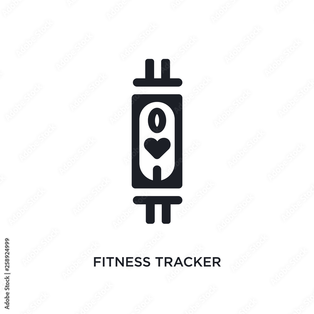 black fitness tracker isolated vector icon. simple element illustration from gym and fitness concept vector icons. fitness tracker editable logo symbol design on white background. can be use for web black fitness tracker isolated vector icon. simple element illustration from gym and fitness concept vector icons. fitness tracker editable logo symbol design on white background. can be use for web