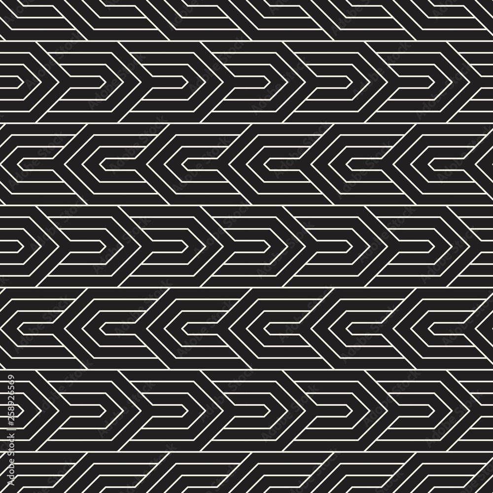Vector seamless thin lines pattern. Stylish linear lattice background. Trendy geometric texture.