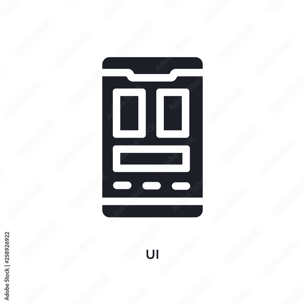 black ui isolated vector icon. simple element illustration from mobile app concept vector icons. ui editable logo symbol design on white background. can be use for web and mobile black ui isolated vector icon. simple element illustration from mobile app concept vector icons. ui editable logo symbol design on white background. can be use for web and mobile