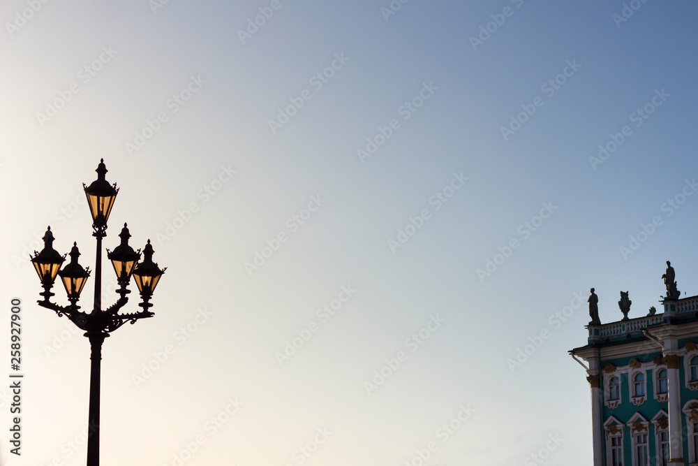 street lamp on the background of blue sky street lamp on the background of blue sky