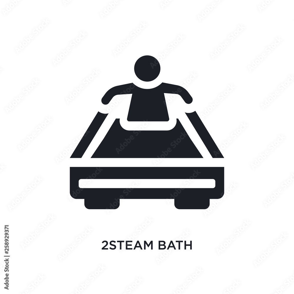 black 2steam bath isolated vector icon. simple element illustration from sauna concept vector icons. 2steam bath editable logo symbol design on white background. can be use for web and mobile black 2steam bath isolated vector icon. simple element illustration from sauna concept vector icons. 2steam bath editable logo symbol design on white background. can be use for web and mobile