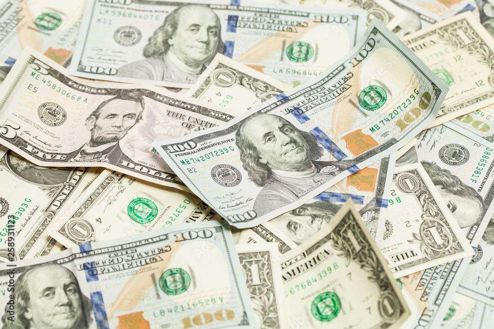 Dollar money cash background. US Dollars banner background Dollar money cash background. US Dollars banner background