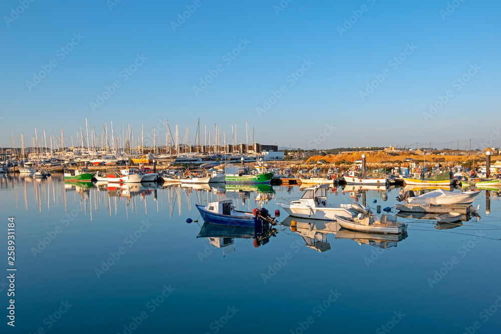 The harbor from Lagos in the Algarve Portugal