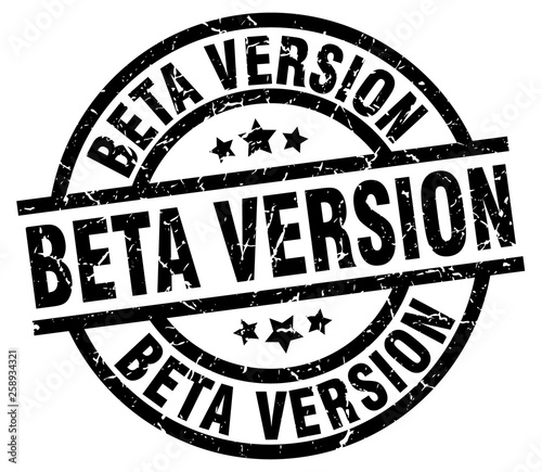 beta version round grunge black stamp