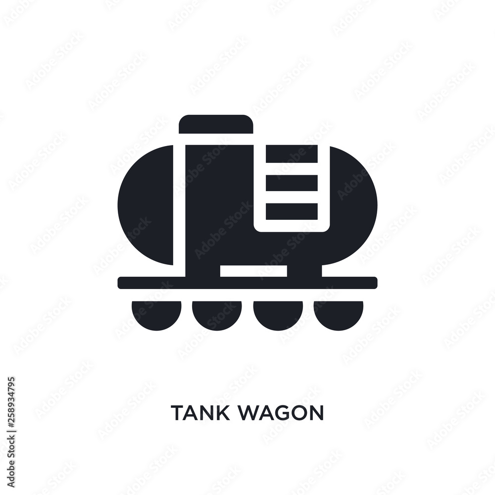 black tank wagon isolated vector icon. simple element illustration from industry concept vector icons. tank wagon editable logo symbol design on white background. can be use for web and mobile black tank wagon isolated vector icon. simple element illustration from industry concept vector icons. tank wagon editable logo symbol design on white background. can be use for web and mobile