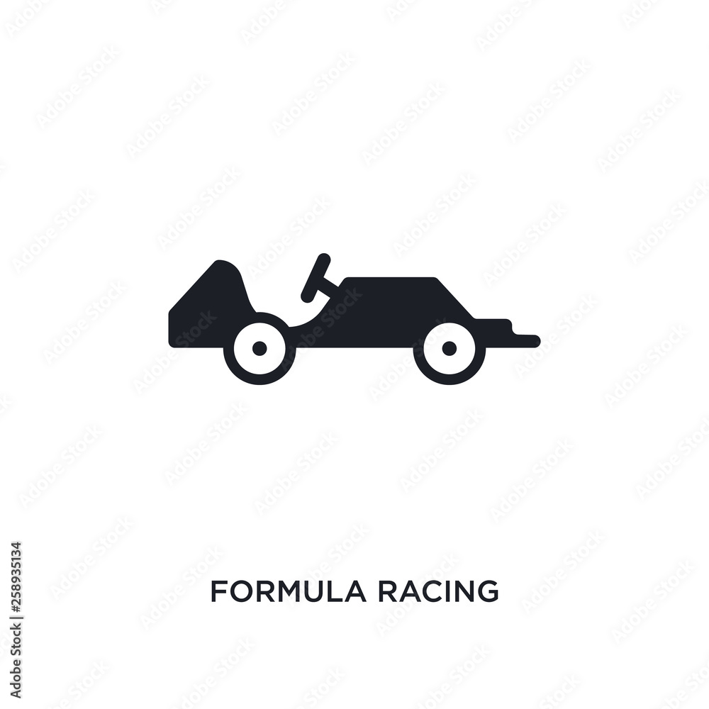 black formula racing isolated vector icon. simple element illustration from sport concept vector icons. formula racing editable logo symbol design on white background. can be use for web and mobile black formula racing isolated vector icon. simple element illustration from sport concept vector icons. formula racing editable logo symbol design on white background. can be use for web and mobile