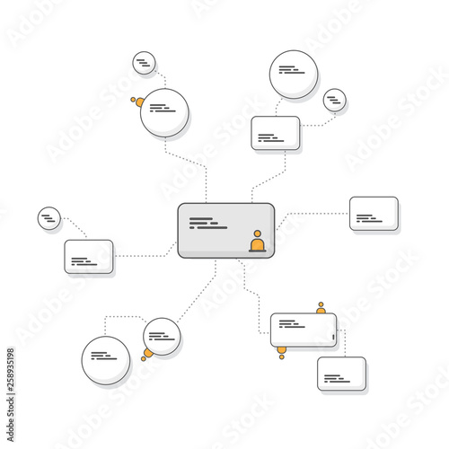 Mind map illustration vector background with place for your comments.