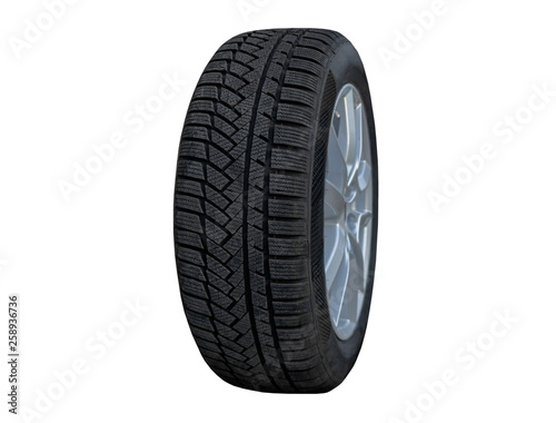 Car Tire Isolated on White Background
