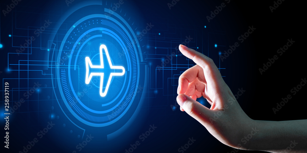 Business Technology Travel Transportation concept with planes
