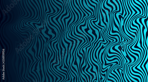 Abstract pattern of wavy lines with a beautiful gradient