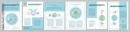 Biodiversity brochure template layout