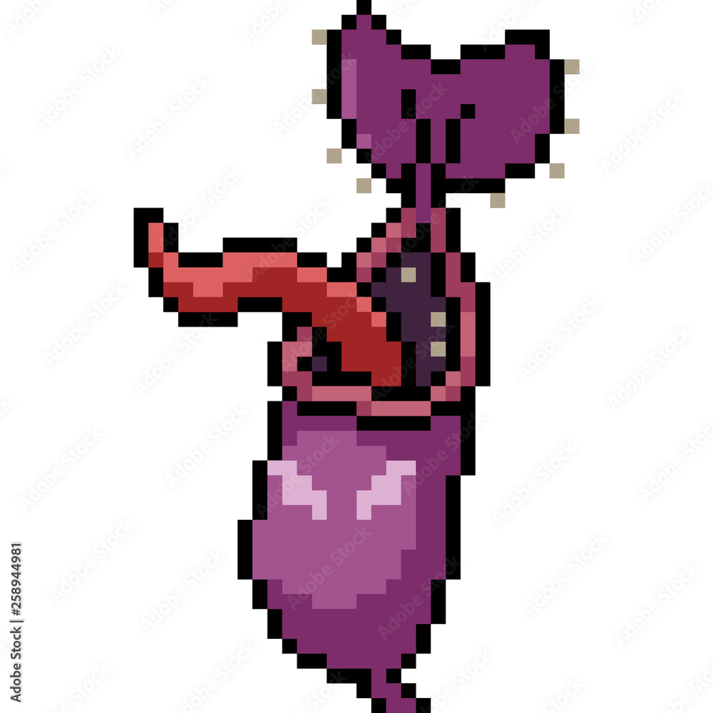 vector pixel art carnivore plant vector pixel art carnivore plant