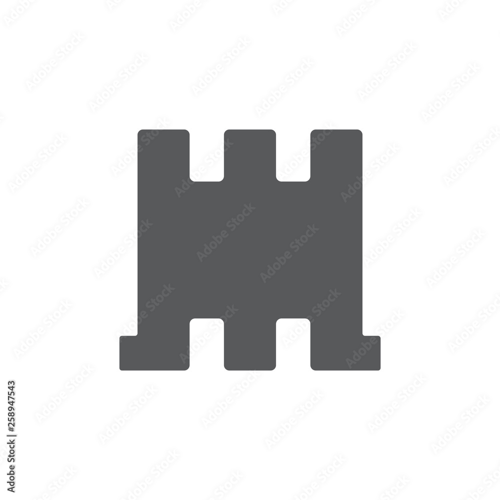 abstract letter m castle design logo vector abstract letter m castle design logo vector