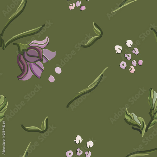 Flowers.Lovely seamless pattern. Vector illustration.