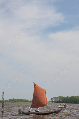 Giethoorn Overijssel Netherlands Sailing at lake photo