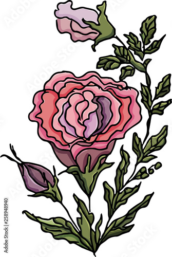 Beautiful rose.Vector illustration.
