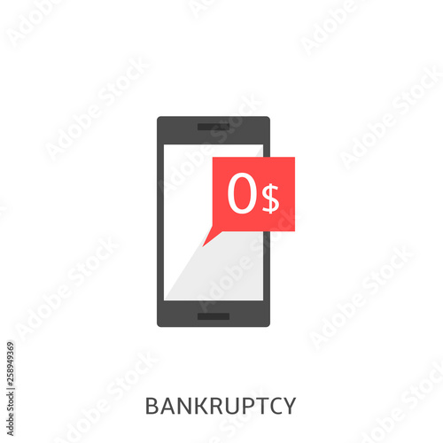Bankruptcy icon Vector