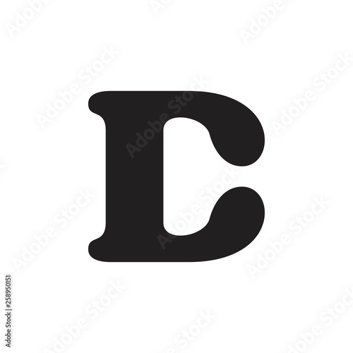 letters bc simple geometric logo vector