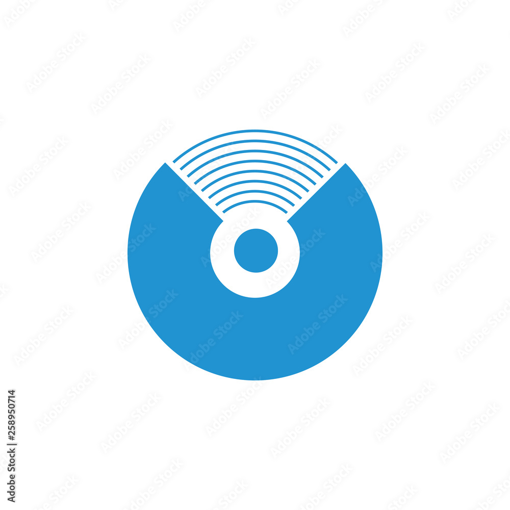 letter u circle motion disk stripes logo vector letter u circle motion disk stripes logo vector