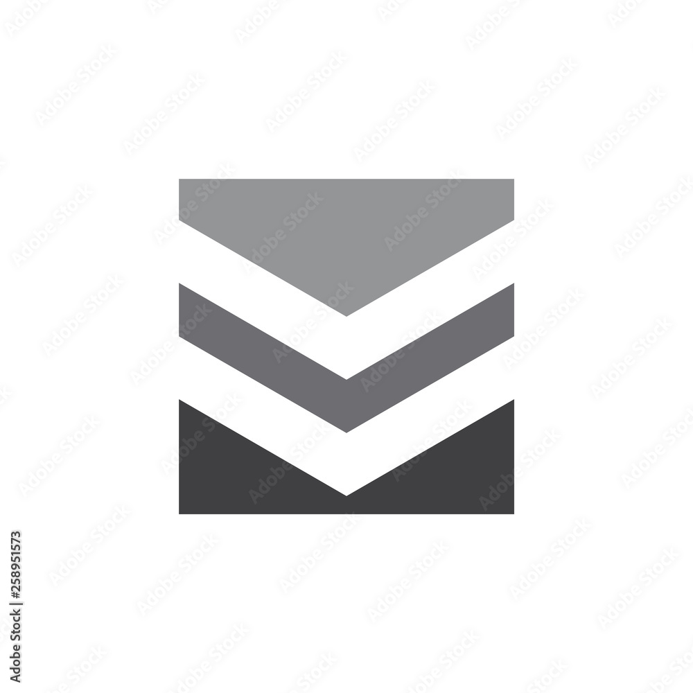abstract geometric book stack symbol logo vector abstract geometric book stack symbol logo vector