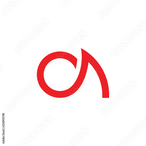 letters ds circle line arrow geometric logo vector