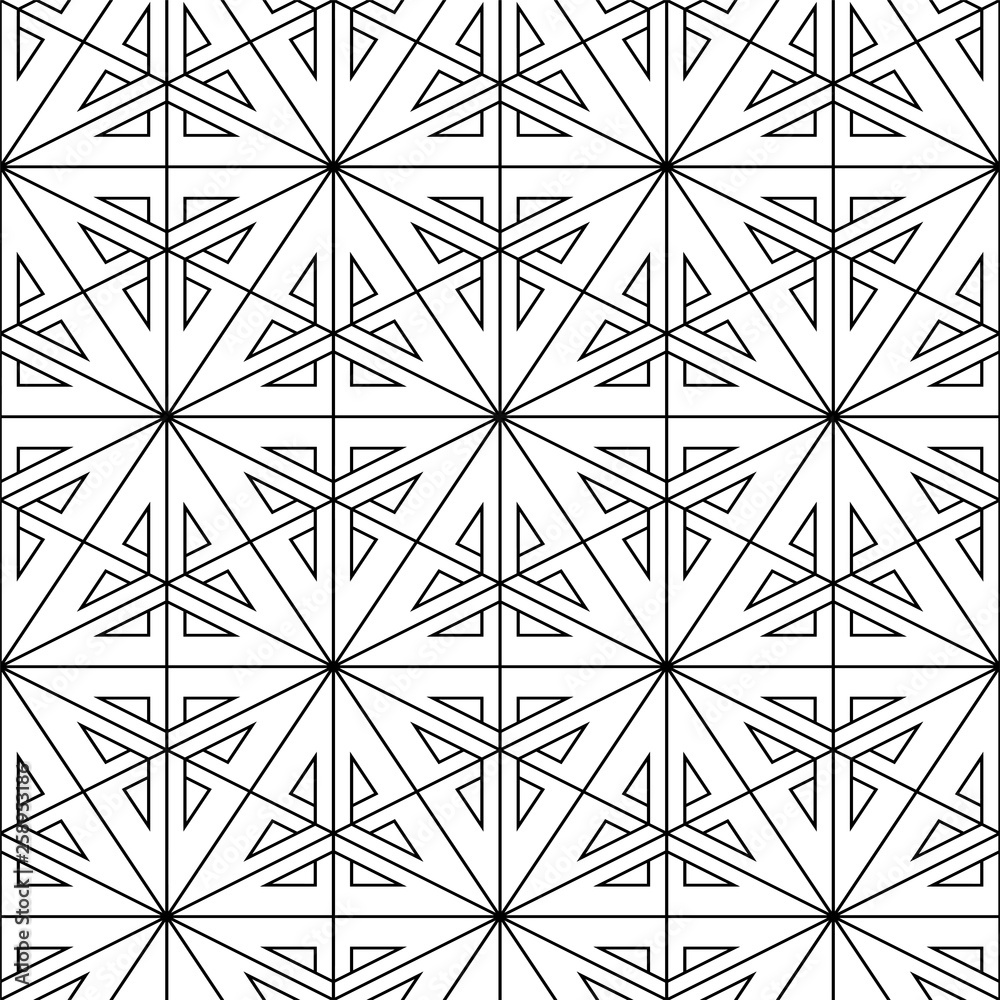 Vector seamless geometric pattern - creative design. Abstract stylish background. Simple linear texture