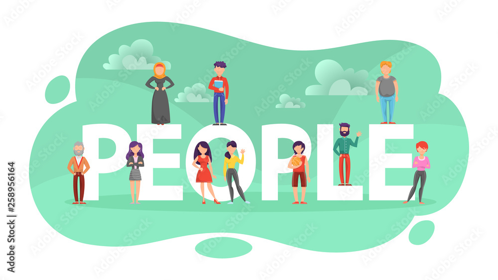 People concept. Different person with various appearance People concept. Different person with various appearance