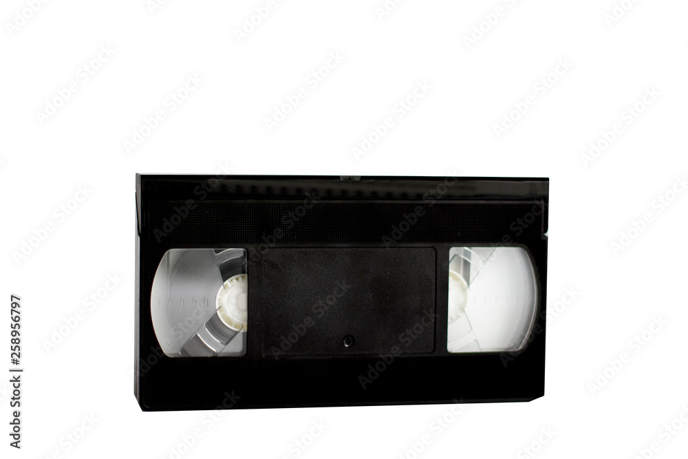 Video tape on white background